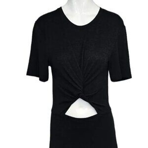 Aritzia Wilfred Free Katz Twist Front Cutout T-shirt Dress in Black (X-small)
